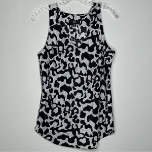 Mossimo Stylish Black and White Animal Print Tank Top Medium